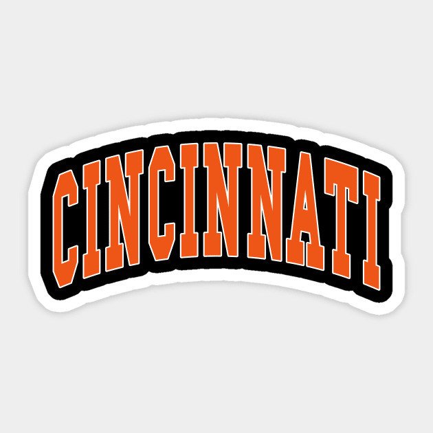 Cincinnati - college university font letters text word football basketball baseball softball volleyball hockey love fan player christmas birthday gift for men women kids mothers fathers day dad mom vintage retro Sticker by Fanboy04